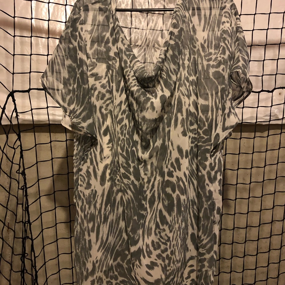 New York & company leopard print blouse